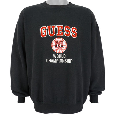 Guess - Varsity U.S.A Team Players Crew Neck Sweatshirt Large