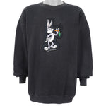 Looney Tunes - Bugs Bunny Embroidered Sweatshirt 1990s X-Large