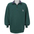 Nautica - Green 1/4 Zip Sweatshirt 1990s X-Large Vintage Retro