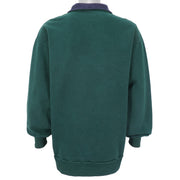 Nautica - Green 1/4 Zip Sweatshirt 1990s X-Large Vintage Retro