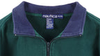 Nautica - Green 1/4 Zip Sweatshirt 1990s X-Large Vintage Retro