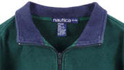 Nautica - Green 1/4 Zip Sweatshirt 1990s X-Large Vintage Retro