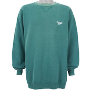 Reebok - Green Crew Neck Sweatshirt 1990s XX-Large Vintage Retro