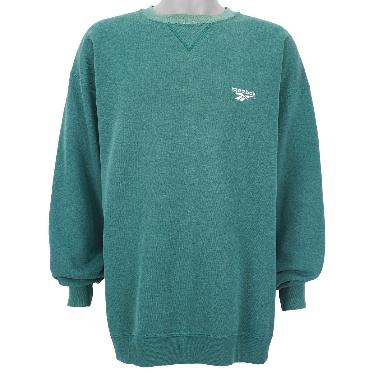 Reebok - Green Crew Neck Sweatshirt 1990s XX-Large Vintage Retro