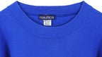 Nautica - Blue Spell-Out Crew Neck Sweatshirt 1990s Medium Vintage Retro
