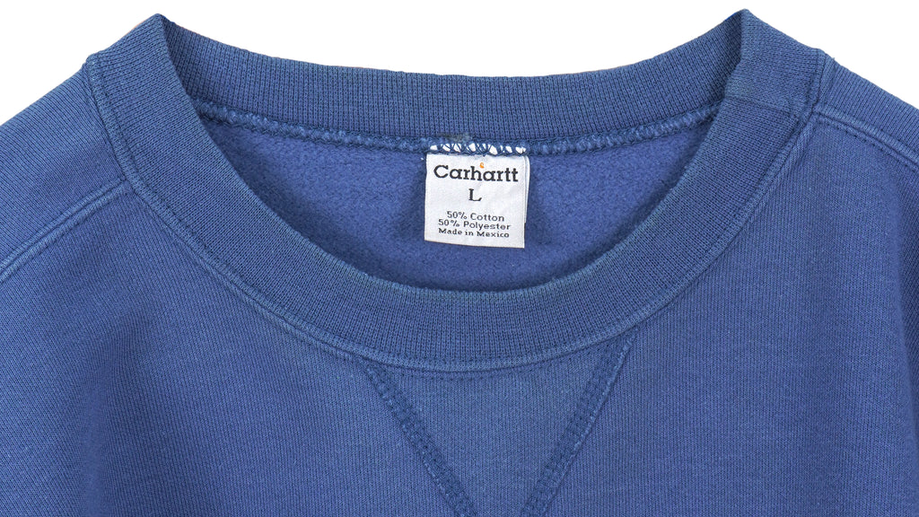 Carhartt - Blue Spell-Out Crew Neck Sweatshirt 1990s Large Vintage Retro