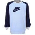 Nike - Blue Big Logo Crew Neck Sweatshirt 2000s Large