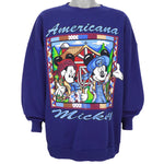 Disney - Americana Mickey Crew Neck Sweatshirt 1990s 3X-Large