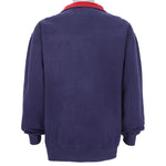 Tommy Hilfiger - Blue Spell-Out 1/4 Zip Sweatshirt Large  Vintage Retro