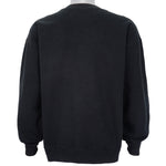 Vintage (Hanes) - Black Tiger Printed Crew Neck Sweatshirt 1990s X-Large