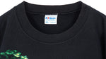 Vintage (Hanes) - Black Tiger Printed Crew Neck Sweatshirt 1990s X-Large  Vintage Retro