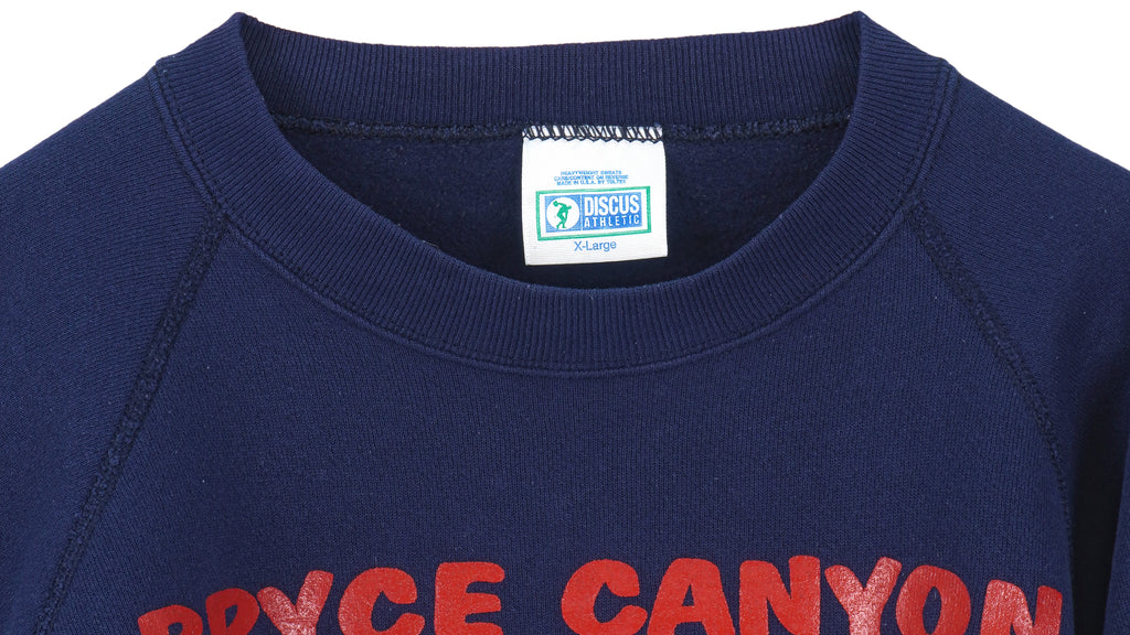 Vintage (Discus Athletic) - Bryce Canyon National Park Utah Crew Neck Sweatshirt 1990s X-Large Vintage Retro