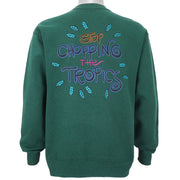 Vintage (Hanes) - Green Amazon Crew Neck Sweatshirt 1990s Large Vintage Retro