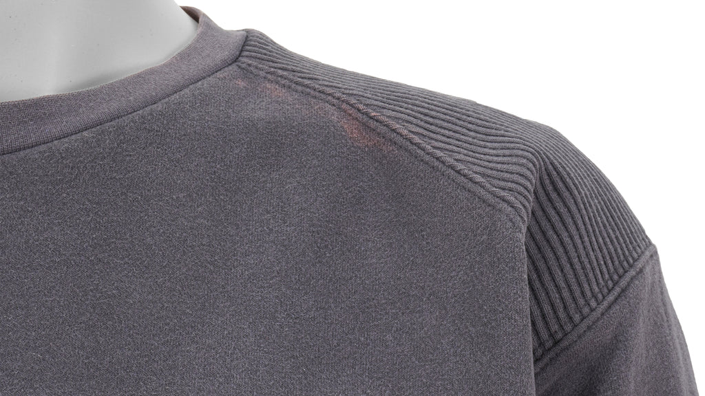 Nike - Dark Grey Big Logo Crew Neck Sweatshirt 1990s X-Large Vintage Retro