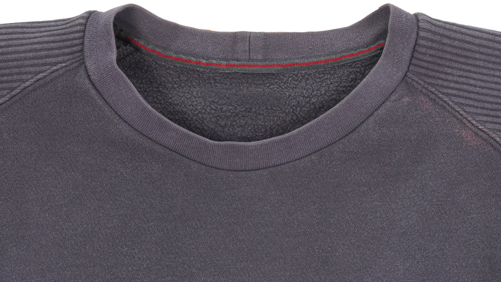 Nike - Dark Grey Big Logo Crew Neck Sweatshirt 1990s X-Large Vintage Retro