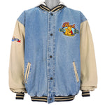 Disney - Winnie the Pooh Embroidered Button-Up Jacket 1990s Large Vintage Retro