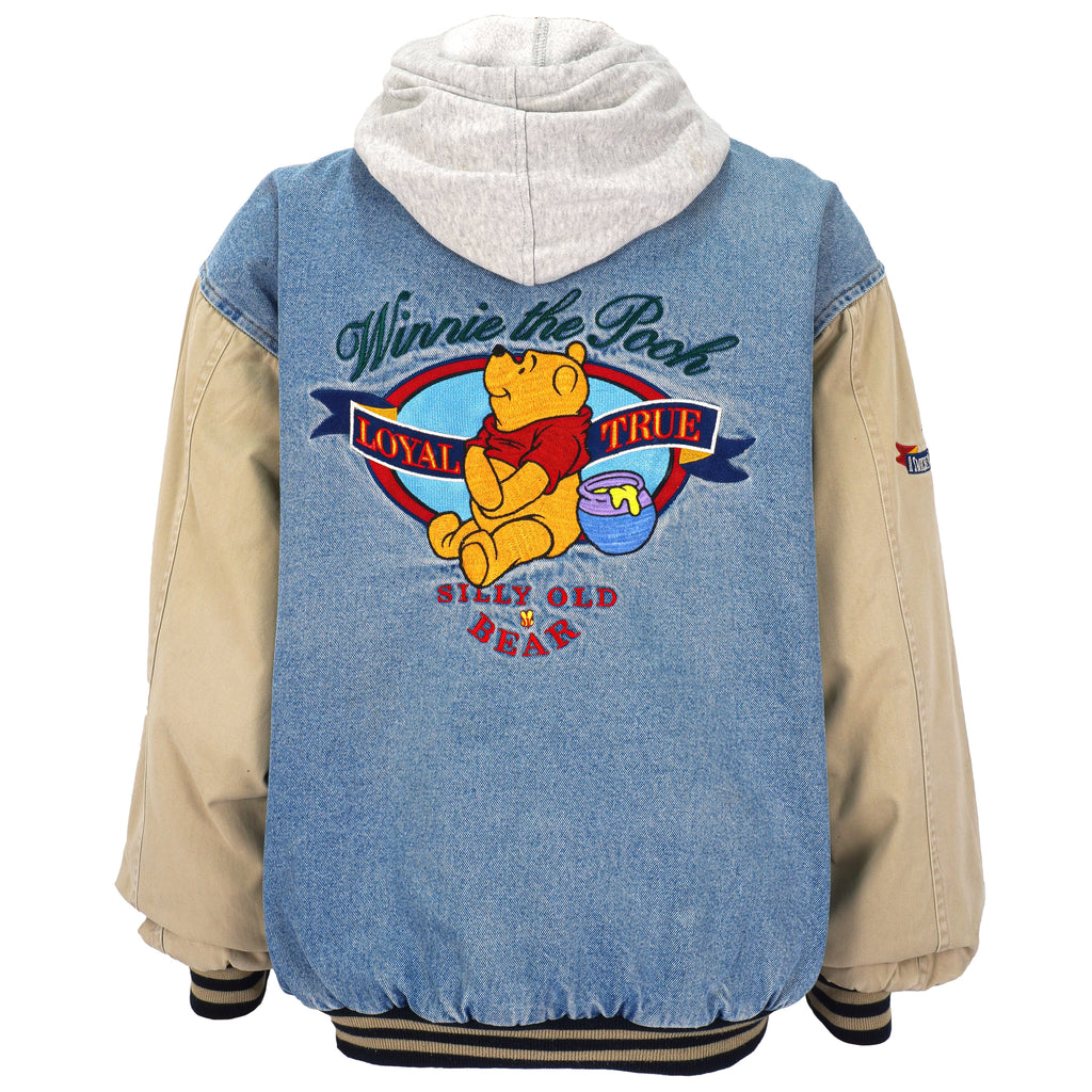 Disney - Winnie the Pooh Embroidered Button-Up Jacket 1990s Large Vintage Retro