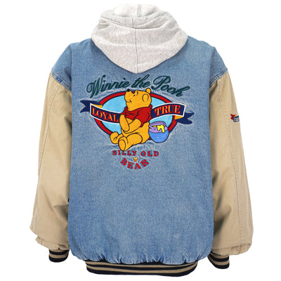 Disney - Winnie the Pooh Embroidered Button-Up Jacket 1990s Large
