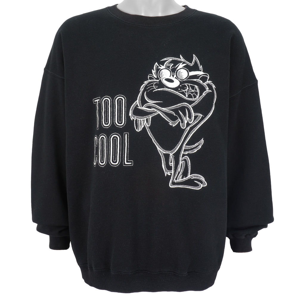 Vintage (Warner Bros.) - Tasmanian Embroidered Crew Neck Sweatshirt 1990s X-Large Vintage Retro