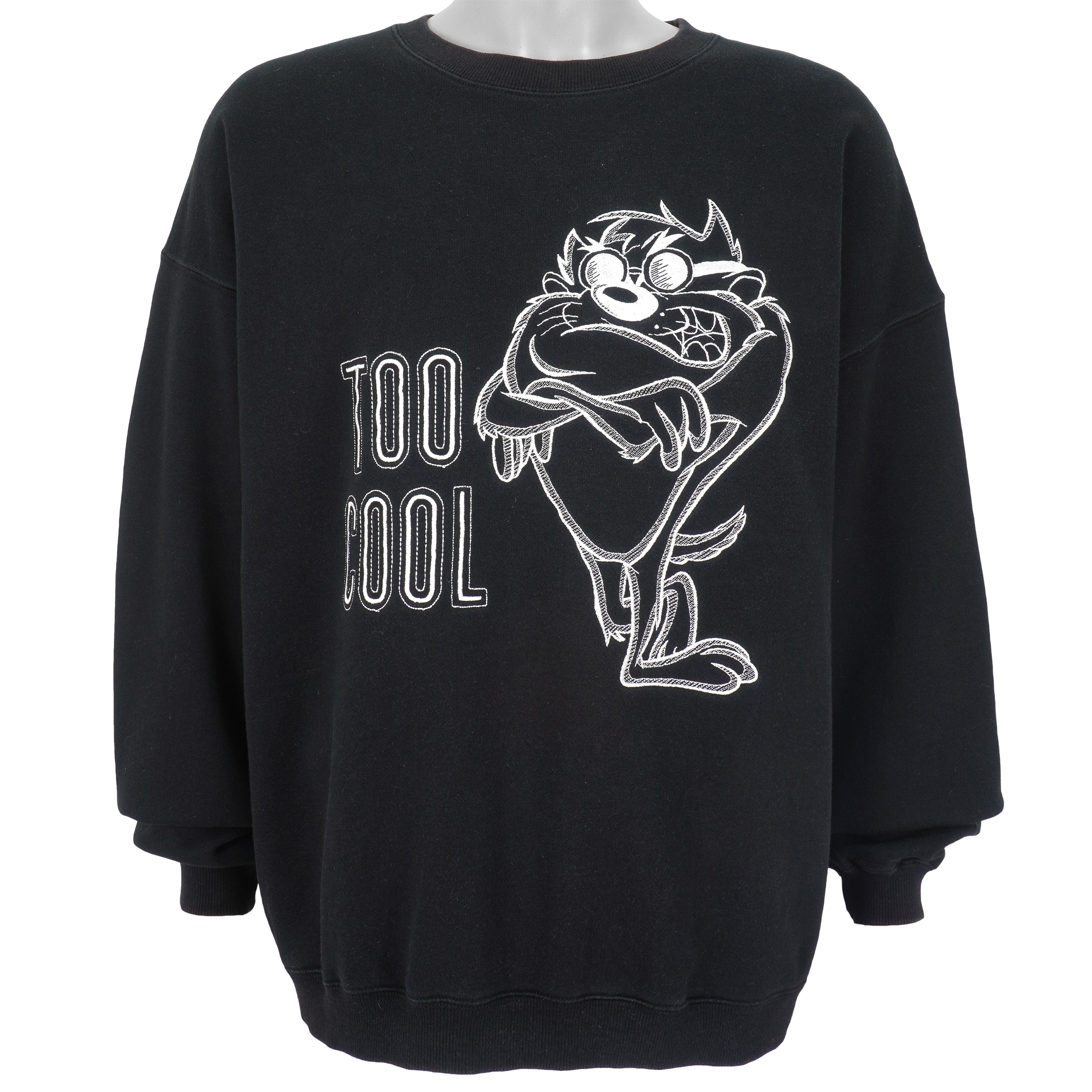 Vintage (Warner Bros.) - Tasmanian Embroidered Crew Neck Sweatshirt 1990s X-Large Vintage Retro