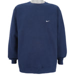 Nike - Blue Classic Crew Neck Sweatshirt 1990s Large Vintage Retro