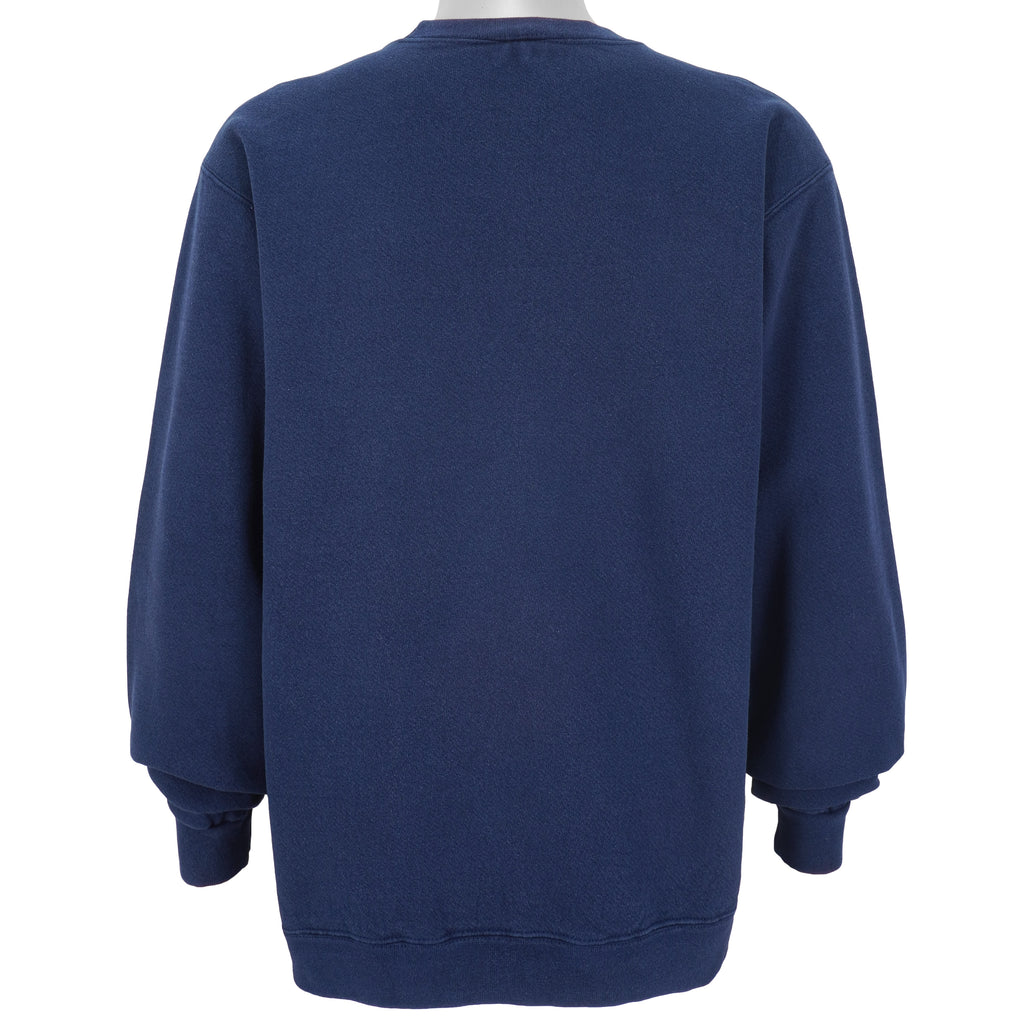 Nike - Blue Classic Crew Neck Sweatshirt 1990s Large Vintage Retro