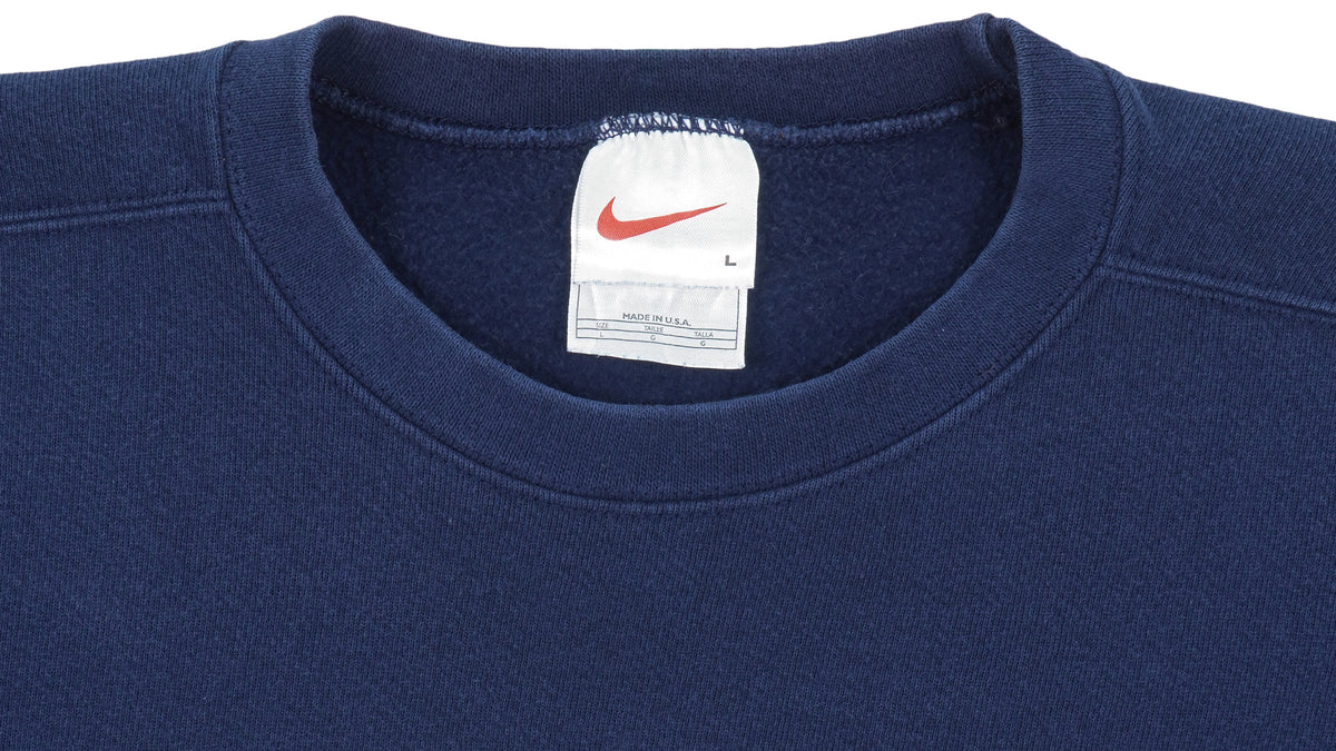 Nike - Blue Classic Crew Neck Sweatshirt 1990s Large Vintage Retro