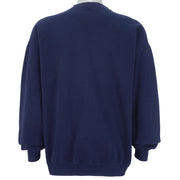 Reebok - Blue Big Logo Crew Neck Sweatshirt 1990s Large Vintage Retro