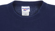 Reebok - Blue Big Logo Crew Neck Sweatshirt 1990s Large Vintage Retro