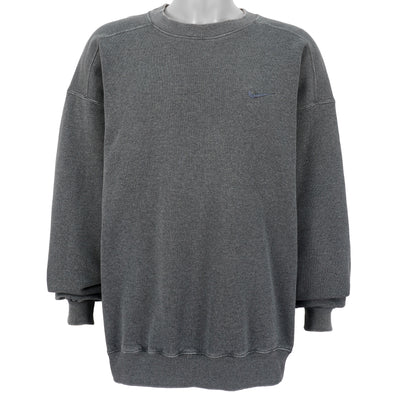 Nike - Dark Grey Crew Neck Sweatshirt 1990s XX-Large