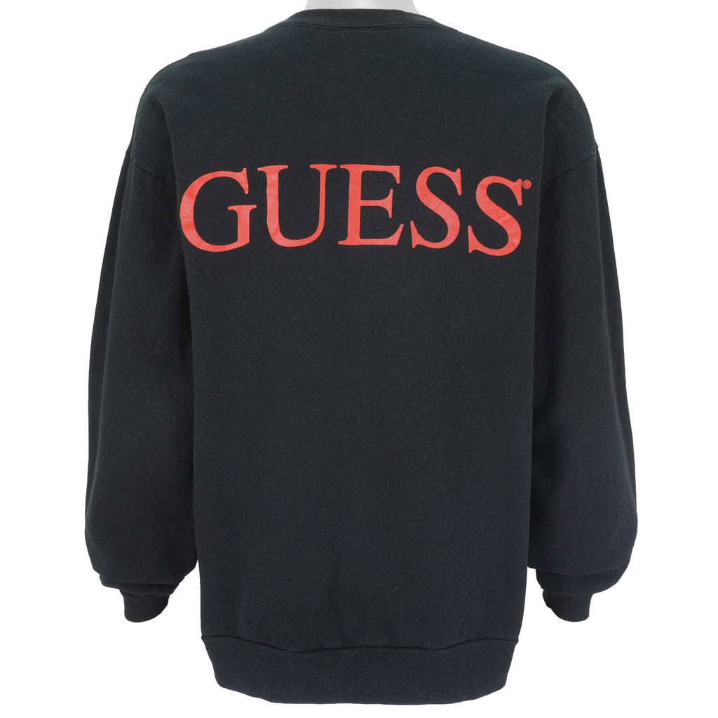 Guess - Spell-Out Crew Neck Sweatshirt 1990s Large Vintage Retro