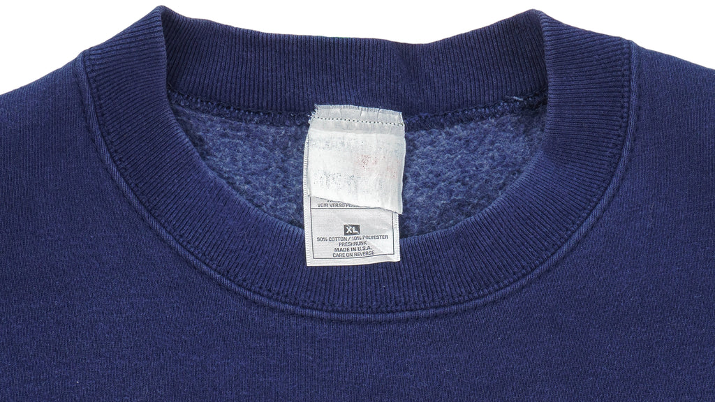 Tommy Hilfiger - Blue Spell-Out Crew Neck Sweatshirt 1990s X-Large Vintage Retro