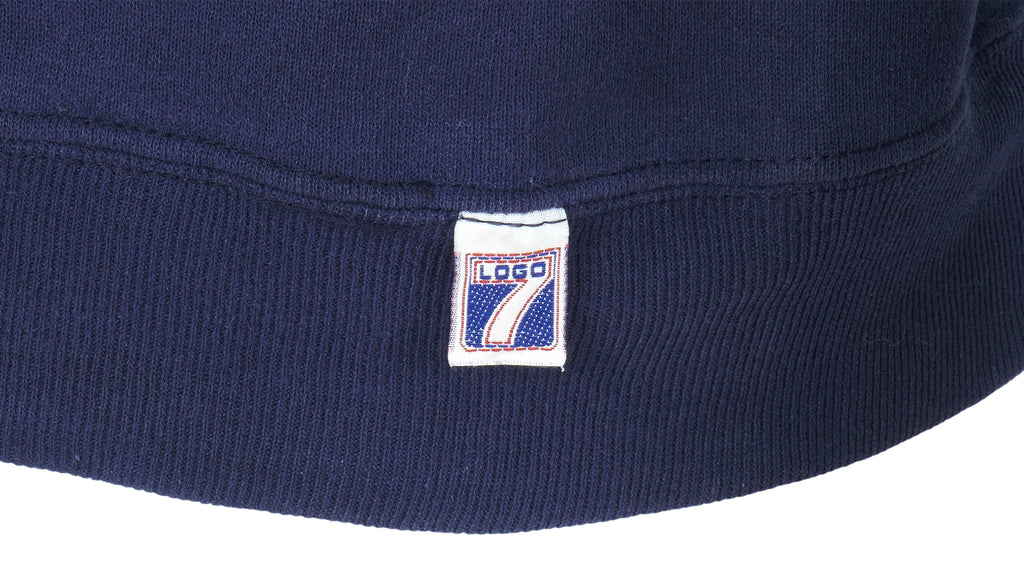 NFL (Logo 7) - Blue Dallas Cowboys Spell-Out Sweatshirt 1990 Large Vintage Retro Football