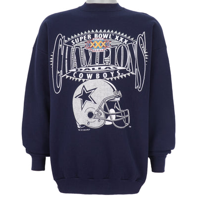 NFL (Logo 7) - Dallas Cowboys Crew Neck Sweatshirt 1995 X-Large