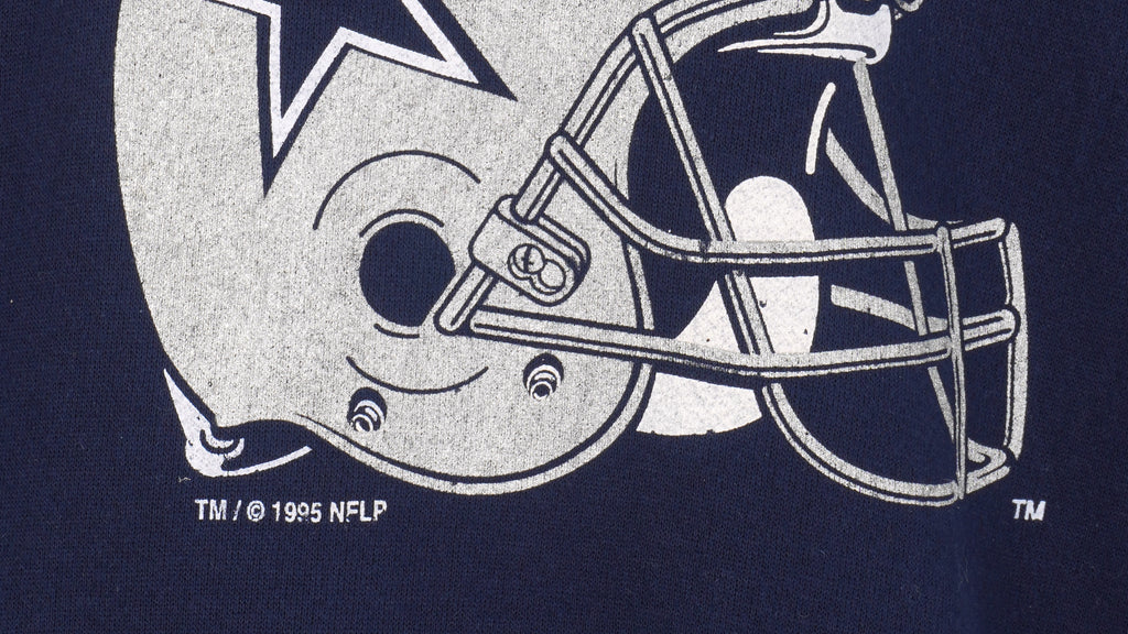 NFL (Logo 7) - Dallas Cowboys Crew Neck Sweatshirt 1995 X-Large