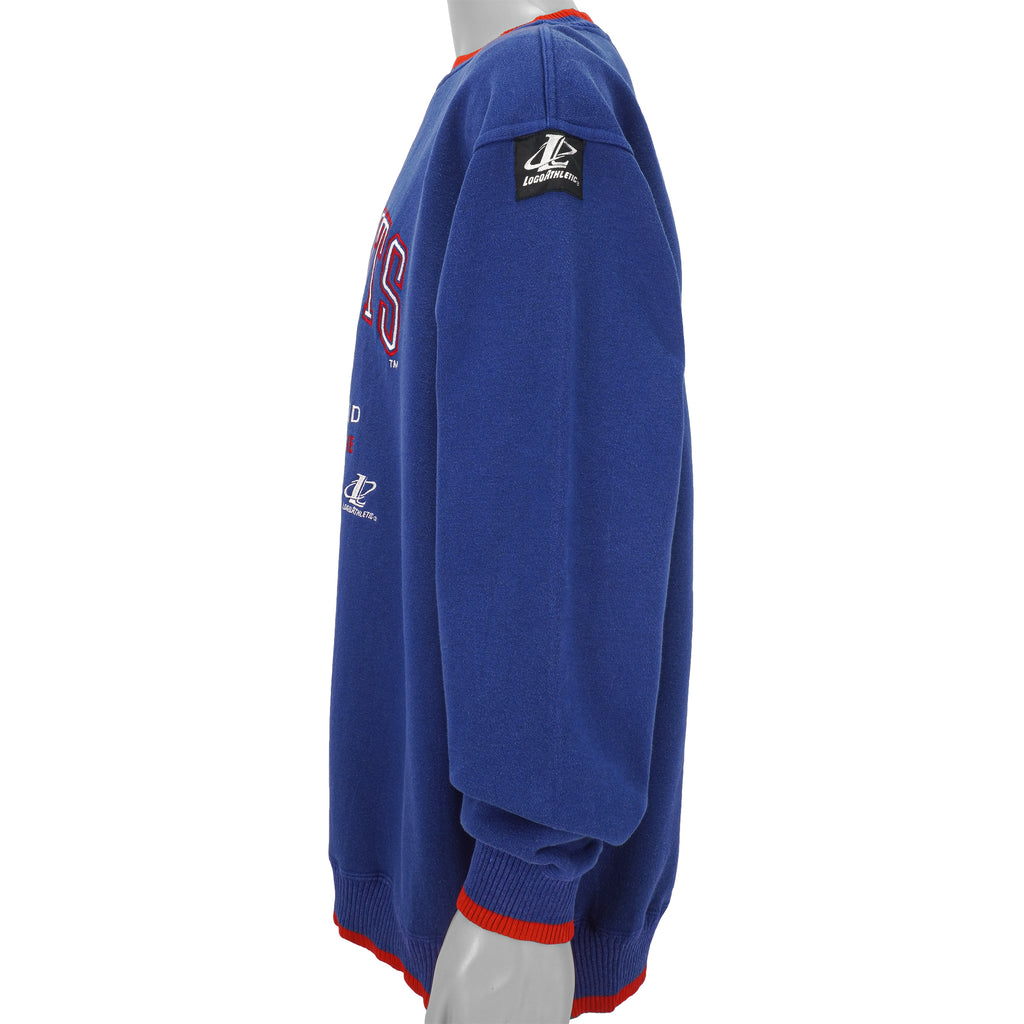 NFL (Logo Atheletic) - New England Patriots Crew Neck Sweatshirt 1990s X-Large Vintage Retro Football