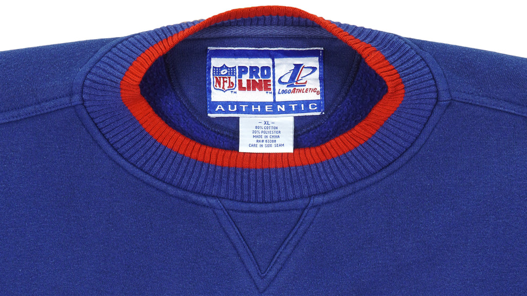 NFL (Logo Atheletic) - New England Patriots Crew Neck Sweatshirt 1990s X-Large Vintage Retro Football