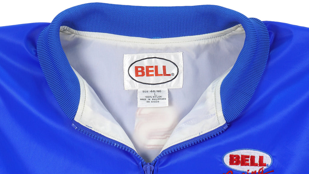 Vintage (Bell) - Blue & White U.S.A Embroidered Jacket 1990s Large Vintage Retro