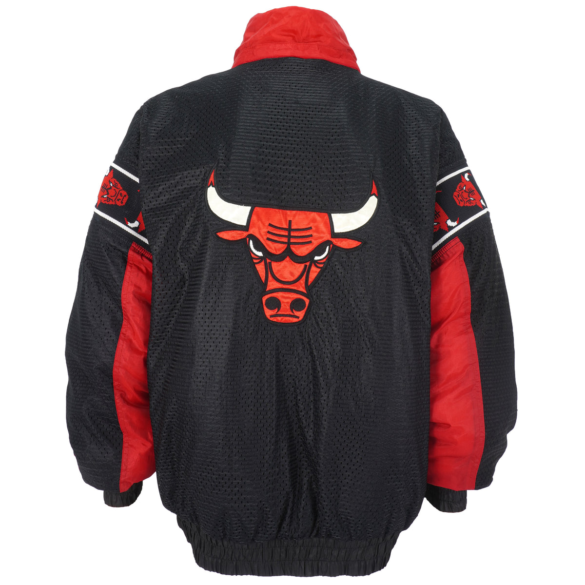 NBA (Pro Player) - Chicago Bulls Spell-Out Reversible Jacket 1990s X-Large Vintage Retro Basketball