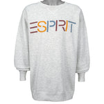 Vintage - Grey ESPRIT Crew Neck Sweatshirt 1990s XX-Large