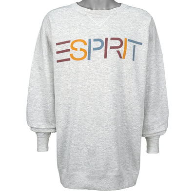 Vintage - Grey ESPRIT Crew Neck Sweatshirt 1990s XX-Large