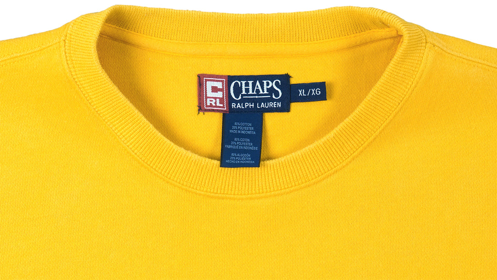 Ralph Lauren - Chaps Jeans Spell-Out Crew Neck Sweatshirt 1990s X-Large Vintage Retro 
