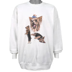 Vintage - Yorkshire Terrier Crew Neck Sweatshirt 1990s X-Large Vintage Retro