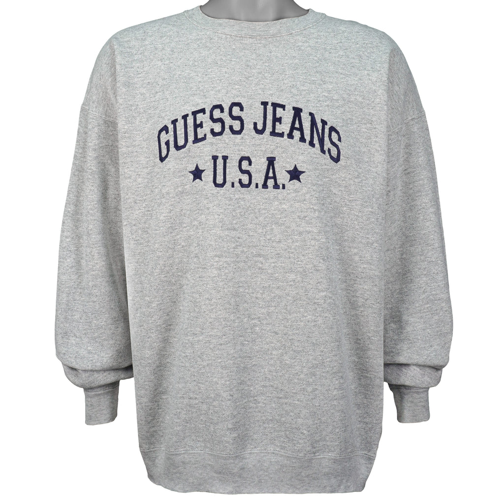 Guess - Guess U.S.A Jeans Spell-Out Sweatshirt 1990s X-Large Vintage Retro