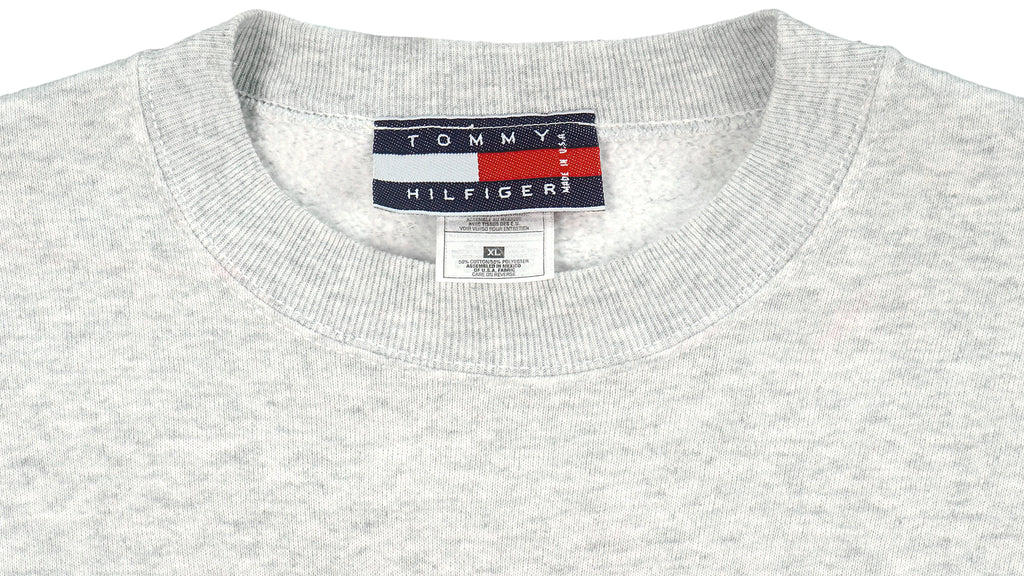Tommy Hilfiger - Spell-Out Embroidered Crew Neck Sweatshirt 1990s X-Large Vintage Retro