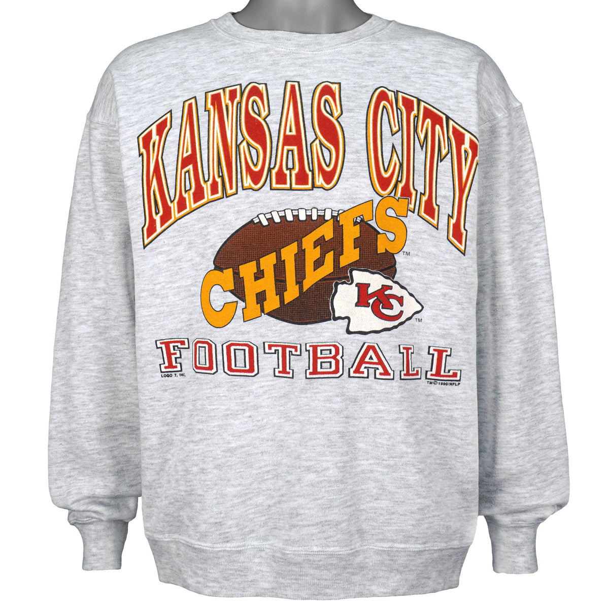 NFL (Alore) - Kansas City Chiefs Crew Neck Sweatshirt 1990 Large Vintage Retro Football