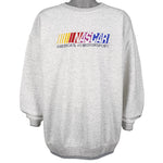 NASCAR (Diport USA) - Grey Spell-Out Crew Neck Sweatshirt 1990s XX-Large Vintage Retro