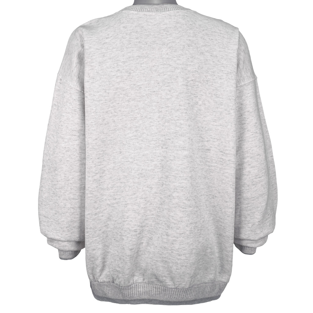 NASCAR (Diport USA) - Grey Spell-Out Crew Neck Sweatshirt 1990s XX-Large Vintage Retro