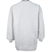 Stussy - Grey Spell-Out Crew Neck Sweatshirt Large Vintage Retro
