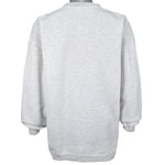 Stussy - Grey Spell-Out Crew Neck Sweatshirt Large Vintage Retro